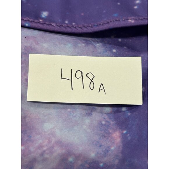 Mossimo Supply Co Galaxy Print Backpack Purple Adjustable Straps Zipper Pockets - Picture 11 of 12